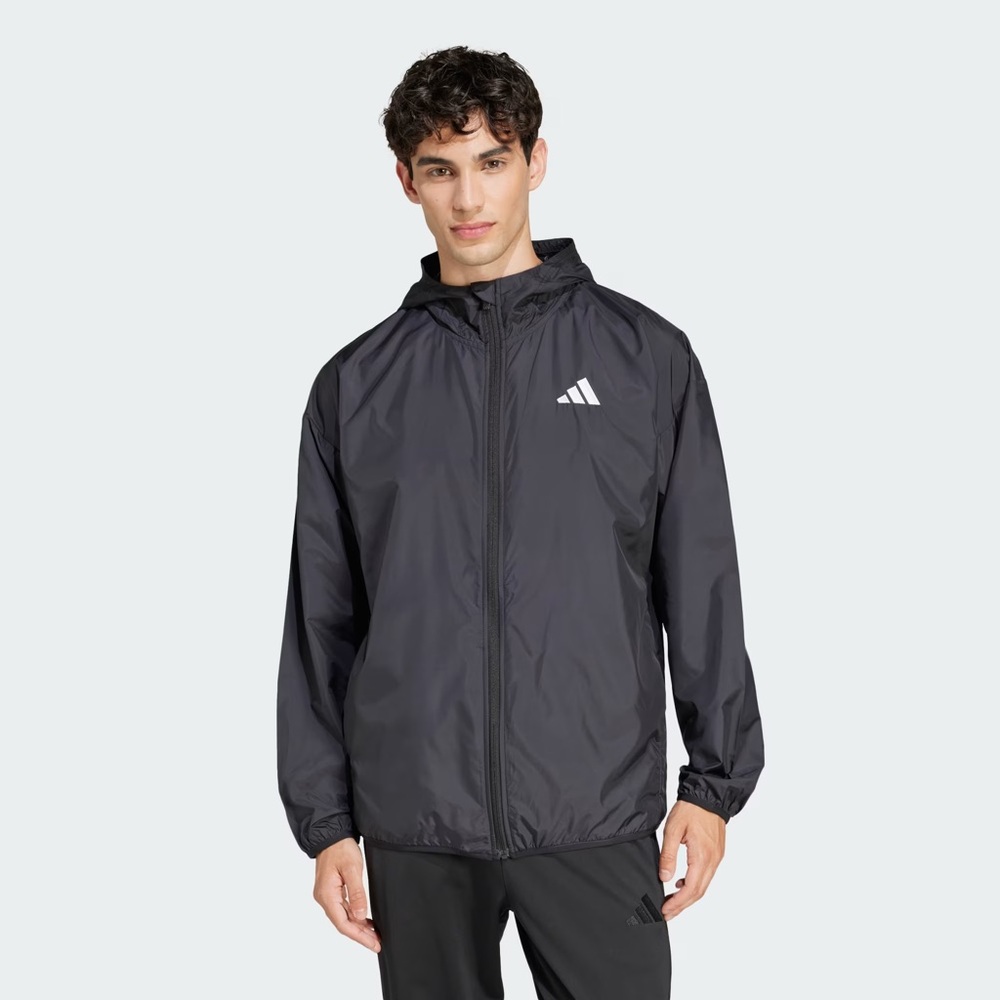 Adidas Men's Black Windbreaker Jacket | Size S
